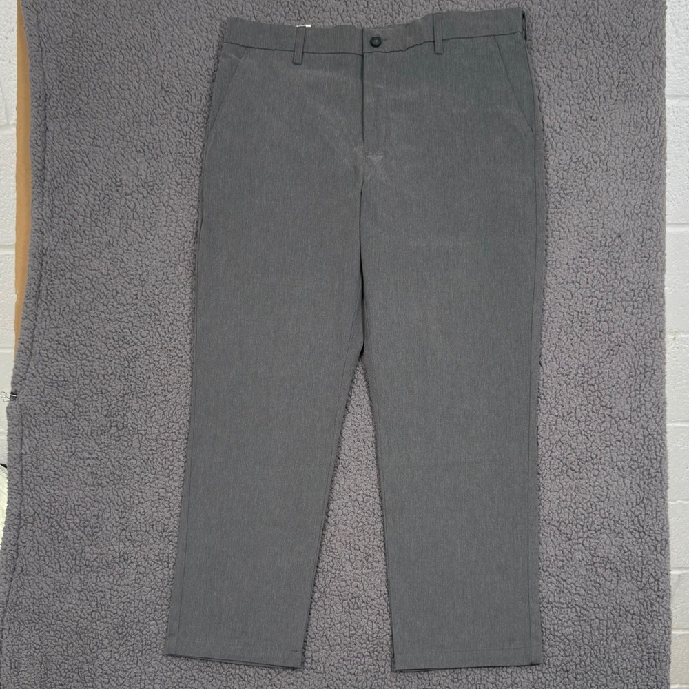 Croft & Barrow Pants Mens 38x29 Easy Care Khaki Classic Fit Flat Front Gray NWT